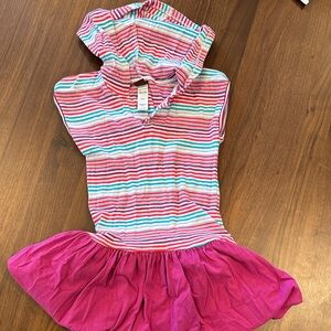 Tea Collection Pink and Blue Striped Casual Dress